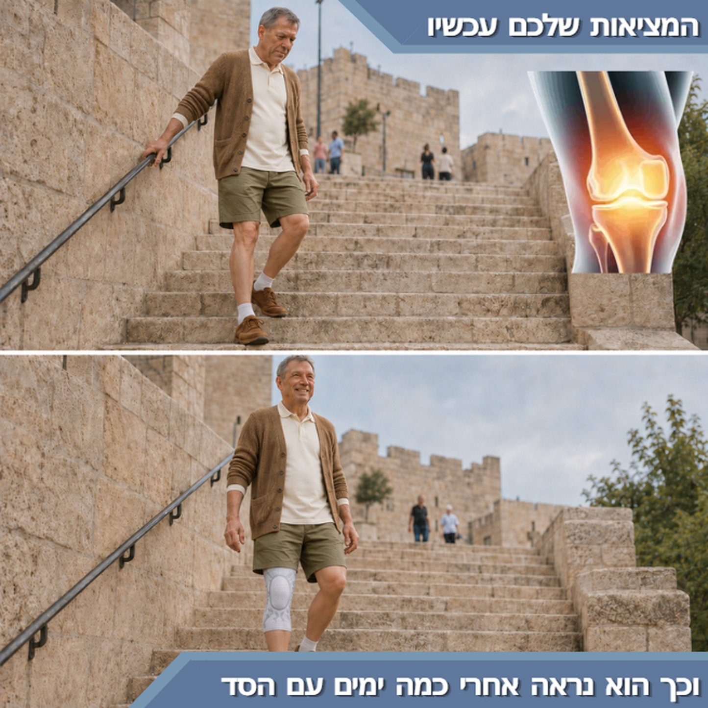 ™CORESTEP - סד ברך להקלה על כאבים ולתמיכה יומיומית ללא מאמץ